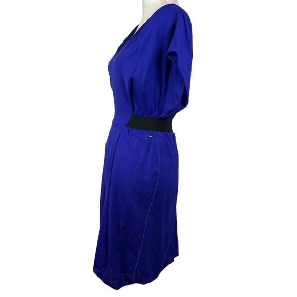 Escada Dorris Dress Stained Glass Violet Purple Black Elastic Waist Size 6 (36) - Picture 3 of 13